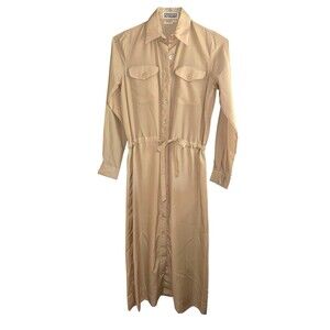 NOS Frances Henaghan Saks Fifth Avenue Vintage Dress Women Secretary Sz 8 Tan